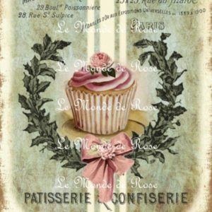 Carrelage imprimé CUPCAKE Vintage