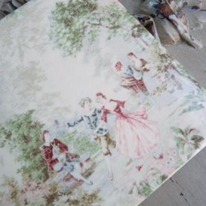 Carrelage imprimé toile de jouy