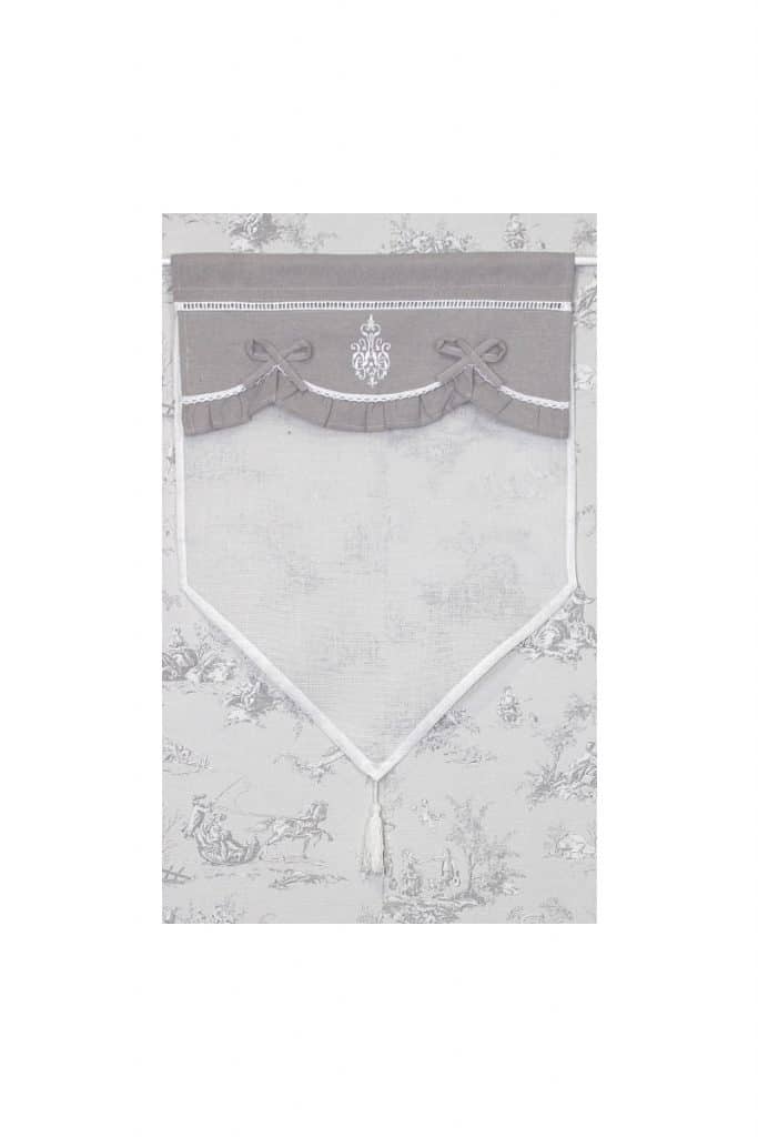 Joyswahl Rideau Brise-Bise Alma 60x90cm – Voilage Cuisine Avec Passants Et Motif Fleurs Rose