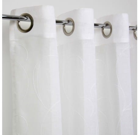 Rideau voilage sur-mesure à œillets VOILE DE LIN BLANC - Le Monde de ... Rideau voilage sur-mesure à œillets VOILE DE LIN BLANC - Le Monde de ...