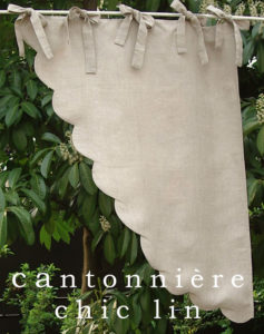 Cantonnière FESTONS CHIC lin beige