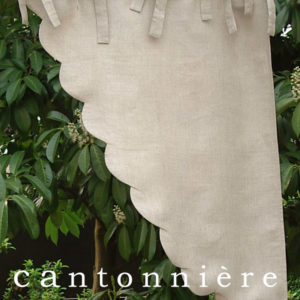 Cantonnière FESTONS CHIC lin beige