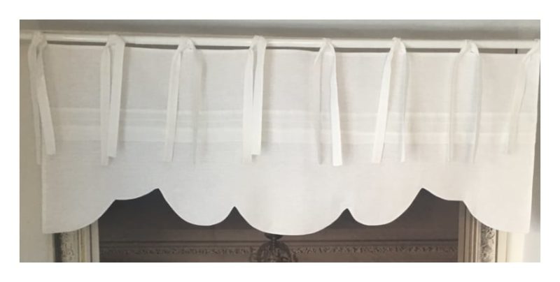 Rideaux Courts à Niveaux Style Grange - Taille 132x46cm, Lin Beige, Romantique, Neufs, Sans Marque