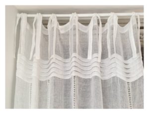 Rideau en lin blanc Modèle LEONIE 140 x 280 cm