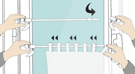 Tringle rideau extensible fenetre PVC - Tringle rideau sans percer - Tringle  autobloquante pour vitrage brise bise cantonnière