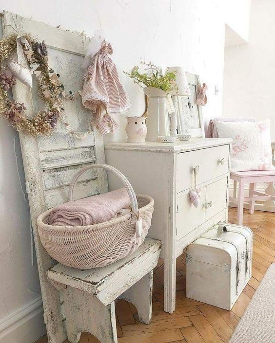 Paire de Rideaux Blancs Semi-Transparents avec Ourlet supérieur Beige  imprimé Rose, Style Shabby Chic, pour Salon, Chambre à Coucher, Balcon, 2