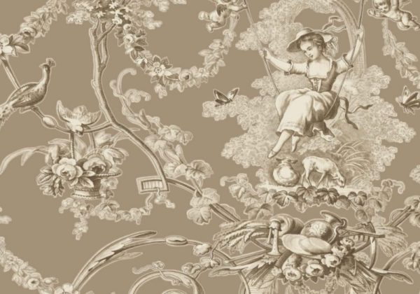 toile de jouy beige