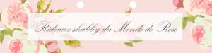 rideaux shabby du monde de rose