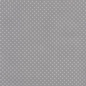 Toile enduite MODÈLE PETITS POIS BLANCS fond gris