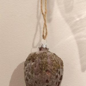 Noix paillettes à suspendre Marron