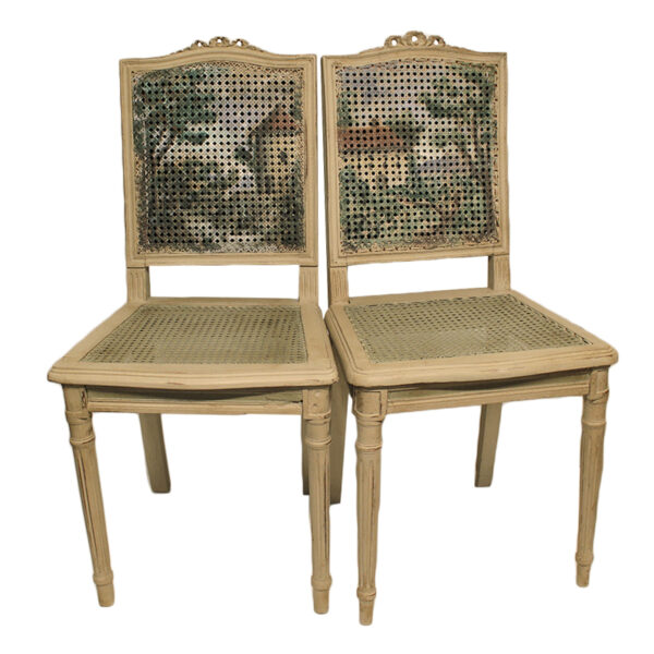duo de chaises peintes