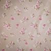 Tissu shabby détail motif roses petites fleurs fond beige/lin largeur 280 cm