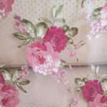 Tissu Velours Épais Shabby Chic - Motif Fleuri Roses - Largeur 46-59" - Vendu Au Mètre