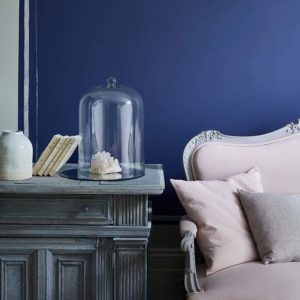 peinture murale Annie Sloan ambiance Napoleonic Blue