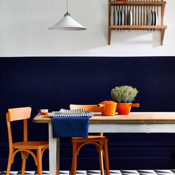 peinture murale Annie Sloan ambiance Oxford Navy