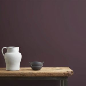 peinture murale Annie Sloan ambiance Tyrian Plum