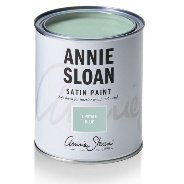 pot satin paint upstate blue annie sloan